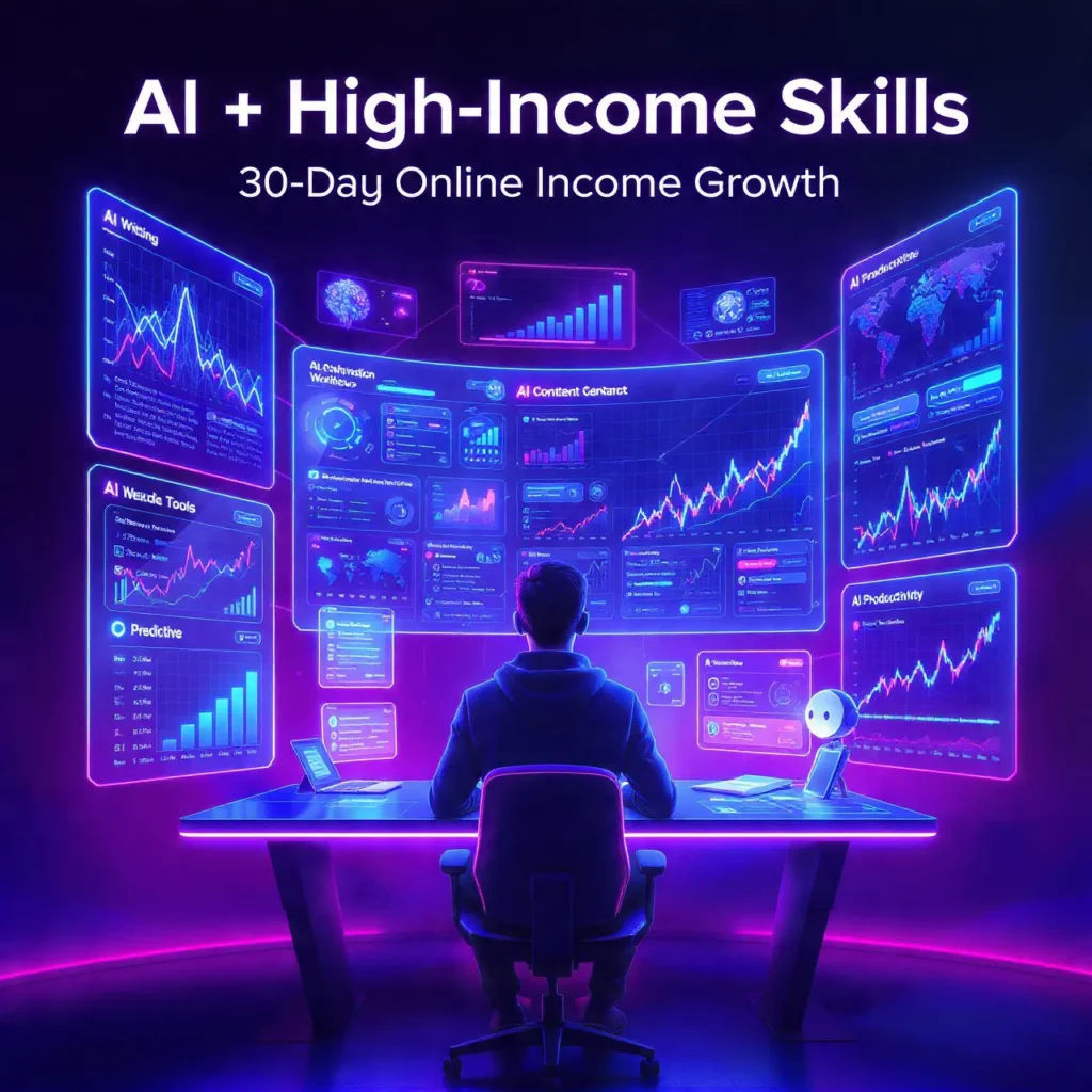AI is a major part of High-Income Earning Skills in 30 Days (USA 2026) for online income growth.
