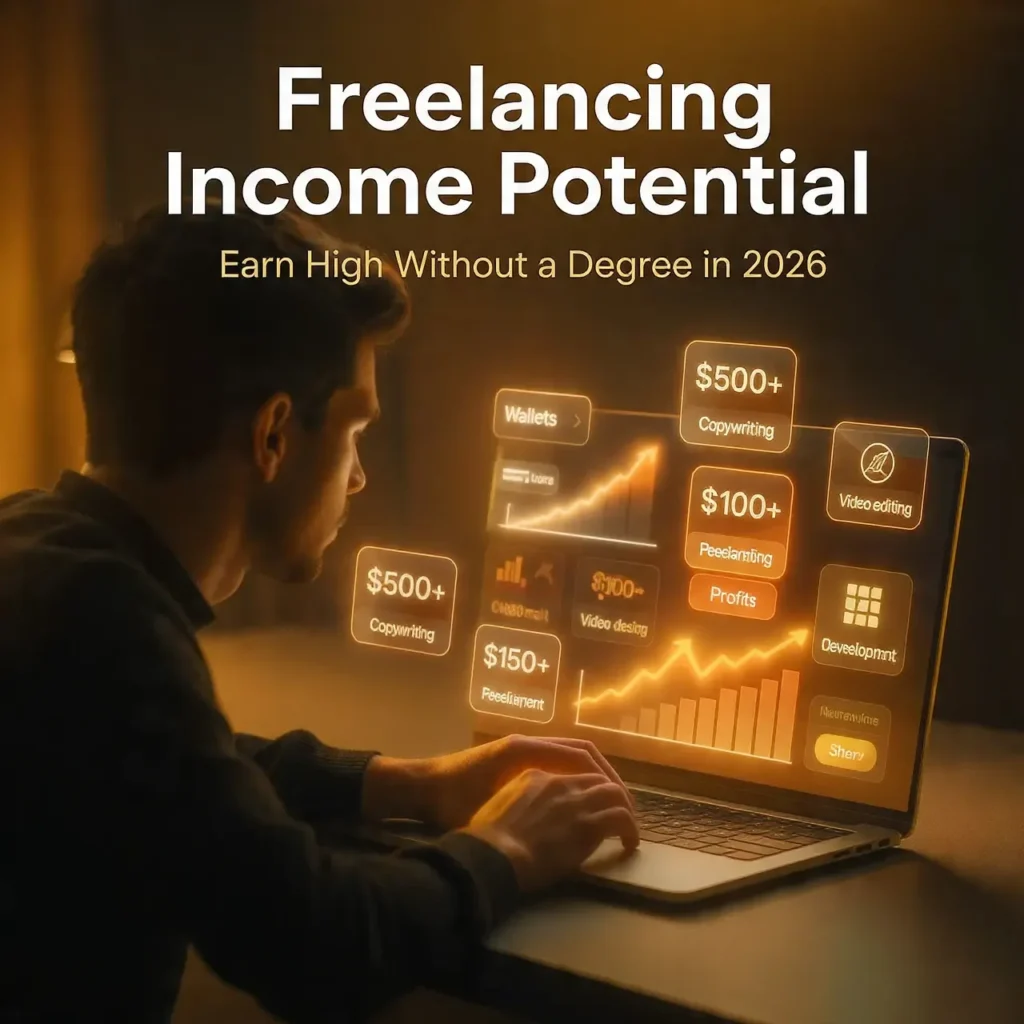 Income Potential in Freelancing and Best Freelance Skills Without a Degree to Make Money Online in 2026