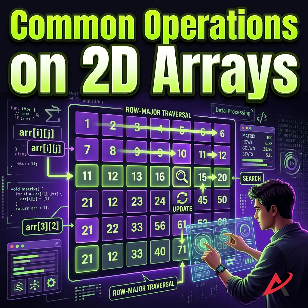 Common Operations on 2D Arrays