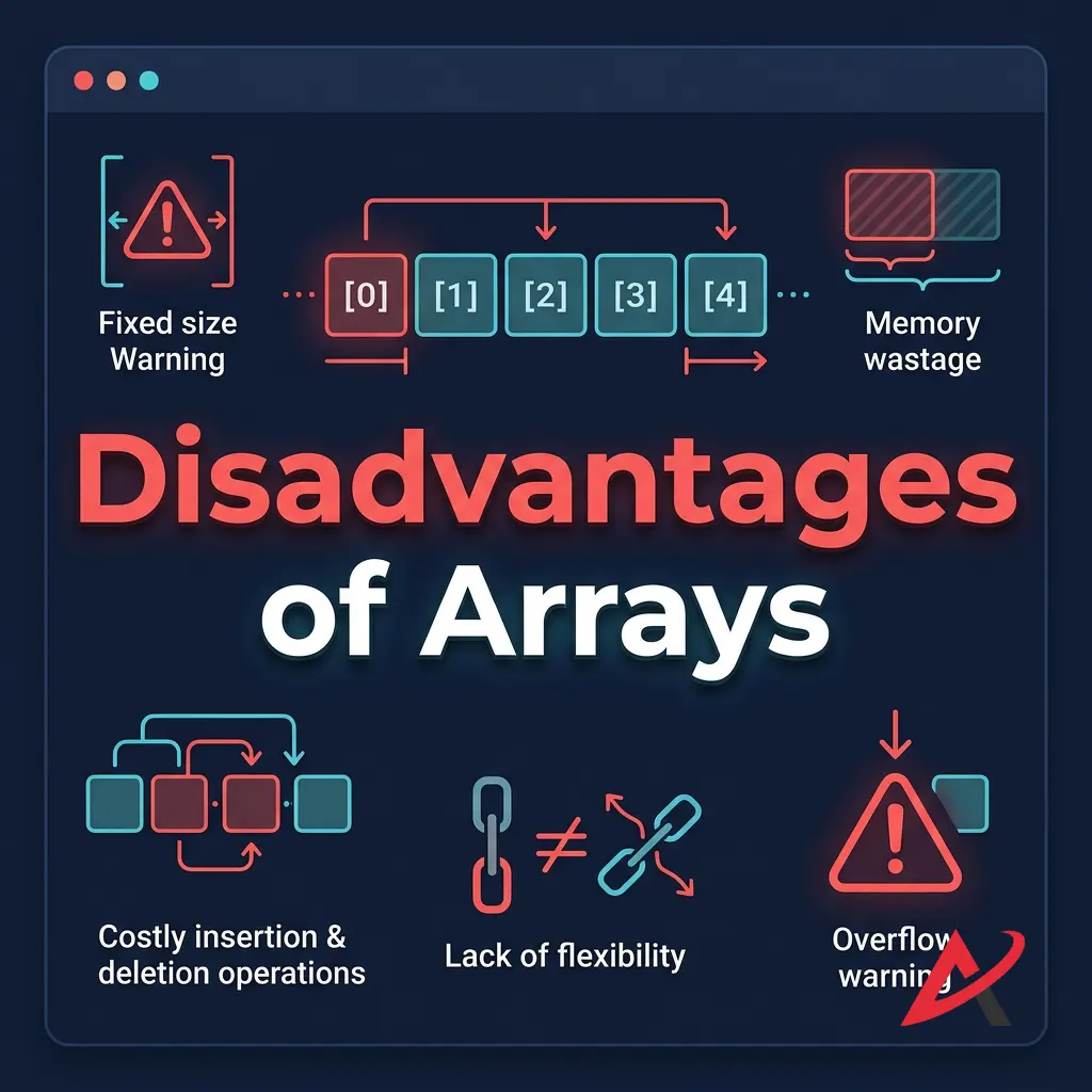 Disadvantages of Arrays