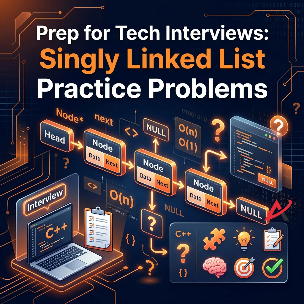 Prep for Tech Interviews: Singly Linked List Practice Problems